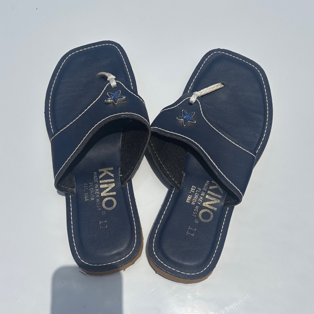 Kino Navy Blue Sandals with Starfish Accent